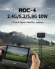 2.4G/5.8G 10W 8000mAh Dual-band Drone Signal Booster Amplifier ROC-4 N-Type Connector